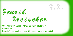 henrik kreischer business card